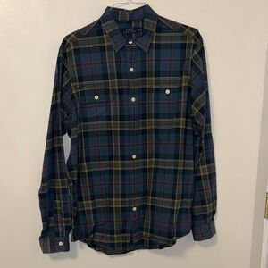 Polo by Ralph Lauren Navy Plaid Long-Sleeve Button-Down Shirt